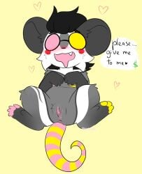 alister_ik anthro cuntboy deltarune deltarune_chapter_2 furry furry_male heterochromia mouse mouse_boy mouse_ears mouse_tail pink_eye pussy rat rat_boy rat_ears rat_tail spamton_g_spamton yellow_eye