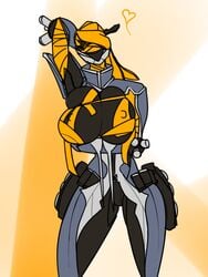 1girls 2d 2d_(artwork) 2d_artwork alternate_breast_size arm_behind_head big_breasts breasts female female_only large_breasts lewdreaper mesa_(warframe) solo solo_female warframe