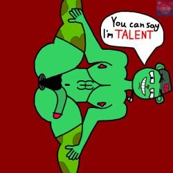 abs balls dick dildo femboy flippy_(htf) muscle nota3_(artist) stretching_legs thicc