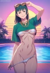 1girls abs adult_female ai_generated anime_girl blush blushing_at_viewer blushing_female boobs bra breasts cameltoe curvy curvy_body curvy_female curvy_figure cute digital_art excited fanart female female_focus fit_female grand_theft_auto grand_theft_auto_vi green_hair gta_vi_cover_girl horny jjk jujutsu_kaisen long_hair looking_at_viewer maki_zenin medium_breasts naked naked_female narumiart panties panties_down patreon pussy rockstar_games sexy sexy_body sexy_pose tits underboob undressing vice_city_cover_girl white_body white_skin zenin_maki