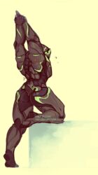 1boy ass bondage latex liger_inuzuka male male_only muscles rhino_(warframe) skin_tight solo warframe