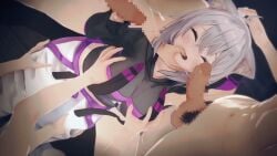 1girls animated artist_request cat_ears cat_tail clothed groping hololive hololive_japan multiple_boys nekomata_okayu purple_eyes purple_hair tagme unknown_artist video