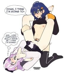 anal chastity_cage clothed clothed_sex futa_on_futa small_breasts subspaceskater t4t thighhighs trans_woman transfem