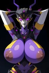 1robot_girl ai_generated airachnid armor armored_female armpits big_breasts breasts cybertronian decepticon female large_breasts looking_at_viewer nipples purple_eyes robot_girl robot_humanoid roger1011 transformers transformers_prime