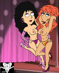 black_demon_production bonnie_swanson breasts family_guy female female_only high_heels human human_only lois_griffin loose_lois milf multiple_females pole porn_star stripper stripper_pole tagme topless