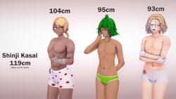 3boys 3d closed_eyes closed_mouth comparison danganronpa danganronpa_another dark-skinned_male english_text fanganronpa gloves gradient_background half_mask koikatsu light-skinned_male makunouchi_hajime male_only muscular_male no_penetration no_sex otori_teruya sannoji_mikado sdra2 smile super_danganronpa_another_2 tagme text underwear