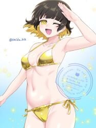1girls 2d armpit armpit_peek armpits artist_name artist_request asian asian_female b_cup bachira_meguru belly belly_button bikini bikini_only blue_lock brown_hair cameltoe clothed clothed_female color cute cute_face cute_female female female_only femlock full_color genderbend genderswap genderswap_(mtf) heart-shaped_pupils hips japanese japanese_female non-nude one_eye_closed pale-skinned_female pale_skin petite petite_body petite_breasts petite_tits pussy_outline rule_63 salute saluting short_hair sideboob slender_body slender_build slender_legs slender_waist small_boobs small_breasts small_female small_waist solo_female tagme_(artist) thighs tiny_breasts tiny_female tiny_waist tummy two-tone_hair underboob v_line wink yellow_bikini yellow_eyes