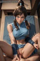 1boy 1girls 2d abs ai_generated athletic athletic_female avatar_legends bangs big_breasts blue_eyes blush brown_hair dark_skin detailed_female female fit fit_female from_above girl hair_bangs happy hi_res high_resolution highres in_love korra large_breasts looking_at_viewer male male/female male_pov missionary missionary_position motion_blur motion_lines muscular muscular_female nickelodeon pony_diffusion_xltasy ponytail pov serotec sex smile speed_lines straight tanned_skin the_avatar the_legend_of_korra toned vaginal_penetration vaginal_sex water_tribe