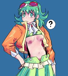 breasts exposed_breasts functionally_nude gumi unaware underboob wardrobe_malfunction