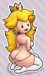 ass dat_ass jigglytoons nintendo panties paper_mario paper_peach tagme