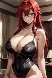 1girls ai_assisted ai_generated blue_eyes breasts closed_mouth female female_focus high_school_dxd koikatsufans large_breasts lingerie long_hair red_hair rias_gremory swimsuit