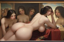 5girls ai_generated big_ass big_breasts civitai light-skinned_female multiple_girls renaissance