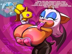 anthro areola bat big_areola big_breasts big_ears big_wings bimbofication breast_expansion breast_growth breasts classica_p expansion female growth huge_breasts makeup mammal mascara memory_alteration onomatopoeia rouge_the_bat sega small_tail solo sonic_(series) sonic_the_hedgehog_(series) sound_effects straining_clothing tail text thief top_heavy transformation transformation_sequence unaware wings