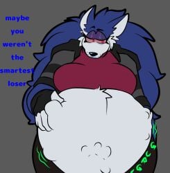 dialogue digestion female_only furry nailea nailea_burnhog old springhell tagme vore vore_belly winterfell_(springhell)