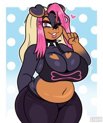 big_breasts breasts cleavage darkwolfhybrid female furry huge_breasts slightly_chubby tagme thick_thighs wide_hips