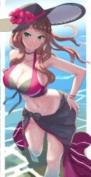 breasts dorothea_arnault female female_only fire_emblem fire_emblem:_three_houses fire_emblem_heroes hat nintendo solo swimsuit tarutaru193