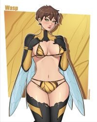 1girls ass avengers big_ass big_breasts breasts busty cleavage curvy curvy_figure female_focus female_only fit fit_female hip hourglass_figure huge_breasts large_breasts marvel marvel_comics mature_female superheroine sweet3wolf thick thick_legs thick_thighs thighs top_heavy upper_body wasp wasp_(marvel)