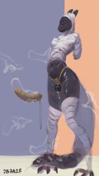 2024 2_horns 3_toes 7b7a2f absurd_res ambiguous_gender anthro balls biped bodily_fluids body_wraps calf_grab chastity_cage chastity_device chastity_strap claws closed_eyes digital_media_(artwork) digital_painting_(artwork) disembodied_hand feet flat_chastity_cage genital_fluids genitals ghost_hand gold_(metal) gold_chastity_cage gold_chastity_device group hand_on_tail hi_res horn knock-kneed leaking_precum leg_grab leg_wraps male male_anthro mouth_closed navel painting_(artwork) precum scalie signature simple_background solo_focus standing strap-on strap-on_over_chastity strapon tail tail_between_legs toe_claws toes wearing_chastity_cage wearing_chastity_device wraps