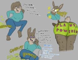 annoyed anthro ass ass_focus barefoot buckteeth burp butt_focus closed_eyes ears_down eyelashes fanning fanning_self fart fart_fetish farting female furry gas gassipon gassipons gassy_female glasses green_fart humanoid_hands leaning long_ears long_sleeves mature mature_female milf mother open_mouth pants rabbit smile surprised surprised_expression underwear vegan wide_eyed