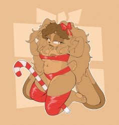 areola_slip areolae bbw bow_in_hair candy_cane chubby female furry long_hair milf nipples_covered rabbit rabbit_ears race_swap ribbon ribbon_bra sega solo sonic_(series) sonic_the_hedgehog_(series) starstash vanilla_the_rabbit vanilla_the_rabbit_(kailewds)