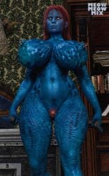 3d abs big_ass big_breasts big_butt big_nipples big_pussy blade blades blender blender_(software) blender_cycles blue_skin clitoris clitoris_piercing colored_skin comics daz3d daz_3d daz_studio fat_ass fat_butt fat_mons fat_pussy fat_tits female female_only functionally_nude functionally_nude_female glowing_eyes holding_object holding_weapon huge_areolae huge_ass huge_breasts huge_nipples marvel marvel_cinematic_universe marvel_comics mcu meowmix mystique mystique_(jennifer_lawrence) mystique_(marvel) nipple_piercing nipples nude nude_female office pierced_genitals pierced_nipples pink_pussy pinup red_hair scales superhero superheroine vagina vagina_piercing villain villainess weapons yellow_eyes