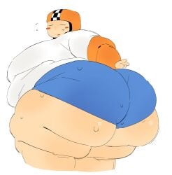 big die_of_death_(roblox) fat fat_ass gigantic_ass hotdog_(die_of_death) roblox shorts sweaty tagme thighs toari