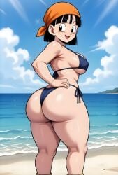 1girls aged_up ai_generated beach beach_background big_ass big_breasts big_butt bikini brasil_louco bubble_ass bubble_butt dragon_ball dragon_ball_gt dragon_ball_super dragon_ball_z female female_only full_body huge_breasts looking_at_viewer looking_back pan_(dragon_ball) seducing seducing_viewer seductive seductive_look seductive_pose seductive_smile sexy sexy_body sexy_pose simple_background solo solo_female solo_focus tagme