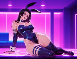 1girls ai_generated animal_ears balecxi bare_shoulders black_hair black_leotard black_lips black_nails blue_bow blue_eyes blue_leotard blue_thighhighs bow bowtie breasts bunny_ears bunnysuit cleavage clothing couch covered_navel curvaceous curvaceous_female curvaceous_figure curvy curvy_figure detached_collar detached_sleeves earrings fake_animal_ears female female_focus full_body high_heels highleg highleg_leotard hoop_earrings indoors inviting inviting_to_sex jewelry large_breasts legwear leotard lipstick long_hair looking_at_viewer makeup marvel marvel_comics marvel_rivals on_table parted_bangs parted_lips playboy_bunny presenting presenting_ass presenting_breasts presenting_hindquarters presenting_pussy presenting_self psylocke psylocke_(sai)_(vengeance) rabbit_ears seductive seductive_look seductive_smile sitting skindentation smile solo strapless strapless_leotard thick_thighs thigh_strap thighhighs thighs traditional_bowtie voluptuous voluptuous_female wrist_cuffs