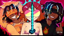 1girls ai_assisted ai_edit breasts brown_hair edit female female_only glasses large_breasts mcyt minecraft minecraft_youtubers squiddo_(mcyt) sword twitch twitch.tv twitch_streamer twitter twitter_username youtube youtuber youtubers