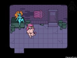 alley ass breasts feline female_only fish furry furry_female gaster mad_mew_mew moronicpixels naked pixel_art pixelated pussy sprite thighs under_(her)_tail undertale undertale_(series) undertale_au undyne xenias98