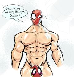 bara big_pecs gay its_coldpizzart male male_only marvel marvel_rivals mask masked masked_male muscular muscular_male peter_parker solo spider-man spider-man_(marvel_rivals)