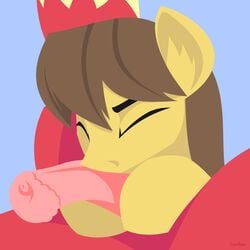 animal_genitalia big_macintosh_(mlp) brown_hair caramel_(mlp) duo equine fellatio feral friendship_is_magic fur furry furry_only gay hair hooves horse horsecock hoverrover male male_only mammal multiple_males my_little_pony oral penis pony red_fur sex yaoi yellow_fur