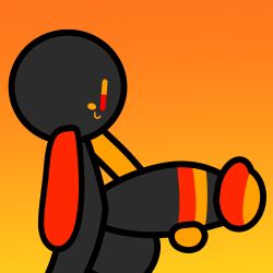 1boy 2026 2cd_(yungknight) 2d digital_drawing_(artwork) digital_media_(artwork) gradient_background holding_own_penis holding_penis looking_at_own_penis multicolored_body multicolored_penis okirb solo solo_male tagme toony