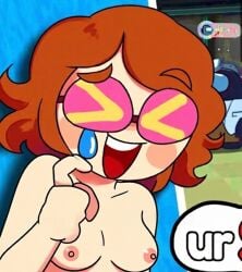 1girls ai_assisted ai_edit breasts brown_hair edit female female_only glasses large_breasts laugh laughing mcyt minecraft minecraft_youtubers squiddo_(mcyt) twitch twitch.tv twitch_streamer twitter twitter_username youtube youtuber youtubers