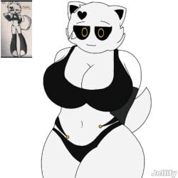 1girls animated arctic_wolf arm_warmers belly belly_button big_breasts bikini black_bikini black_bottomwear black_bra black_eyes black_heart bra breasts breasts_bigger_than_head breasts_jiggling curvy_female curvy_figure deviantart female female_only fox fox_ears fox_tail foxgirl furry furry_female heart_emoticon jellify jiggling_breasts kit_community kit_community_v2 makiko_fox milf sexy_body tail thicc white_body white_fur white_hair white_tail yellow_pupils