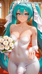 1futa 2026 ai_assisted ai_generated anime artist_name bouquet bulge dress explicit flower futanari hatsune_miku hi_res high_quality high_resolution highres long_hair miku_hatsune patreon patreon_username penis rose solo stable_diffusion tattoo tsukoneko valentine's_day valentines_day veil very_long_hair vocaloid watermark wedding_dress white_flower white_gloves white_rose