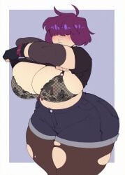 1girls 2026 ass belly_button big_ass big_breasts bra breasts busty cleavage clothed clothed_female clothes_lift clothing curvaceous curvy denim denim_shorts female fingerless_gloves front_view fully_clothed gaz_membrane gloves hair hair_over_eyes handwear hi_res huge_ass huge_breasts huge_thighs human invader_zim jean_shorts jeans lace lace_bra large_ass large_breasts legs_together light-skinned_female light_skin medium_hair navel nocturne_nsfw pantyhose purple_hair shirt shirt_lift shirt_up shorts simple_background skindentation solo standing stomach thicc_gaz thick_thighs thighs underwear undressing voluptuous wide_hips