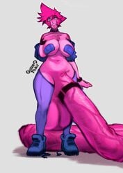 ball_growth blue_eyes bracelet breasts choker clothed clothed_futa cock_ring flaccid flaccid_penis futa_only futanari gigantic_penis gyzertoast heart-shaped_pupils huge_balls huge_cock hyper_penis large_breasts legwear long_penis nipple_pasties pasties pear_shaped penis penis_bigger_than_torso penis_growth penis_growth_(development) pink_hair pink_skin shoes smile smiling solo_futa sophie_(gyzertoast) spiky_hair testicles thick_penis thick_thighs thin_waist tongue_out useless_clothing veiny_penis wide_hips