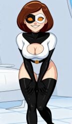 1girls brown_hair brunette brunette_female brunette_hair elastigirl helen_parr hypnosis hypnotized_female mezmerella milf oo_sebastian_oo the_incredibles the_incredibles_2 transformation uniform