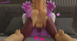 1boy 1girls 3d anthro anus ass balls enagmi feet furry knot mating_press onomatopoeia paws plap pussy roblox roblox_avatar robloxian sex straight tagme vaginal_penetration