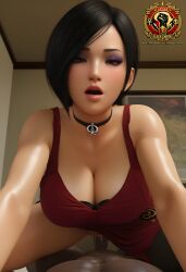 1boy 1girls 3d ada_wong ai_generated ass big_ass big_breasts black_empire breasts cock_in_vagina dark-skinned_male erection female female_focus full_body interracial large_penis penis penis_in_pussy penis_in_vagina qos qos_tattoo queen_of_spades resident_evil sex smile straight sweat tattoo thick thick_thighs uncensored vaginal_penetration vaginal_sex