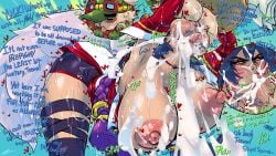 2026 ahri ahri_(lol) animal_humanoid anthro anthro_penetrating anthro_penetrating_humanoid arm_warmers armwear balls big_balls big_breasts big_penis blue_hair blush bodily_fluids bottomwear breasts brown_body brown_fur canid canid_humanoid canine canine_humanoid cheek_bulge choker clothed clothed_sex clothing cum cum_in_mouth cum_inside cum_on_breasts dialogue duo ears_through_headwear english_text excessive_cum excessive_genital_fluids face_fucking fakeryway female female_penetrated fluffy fluffy_tail fox_humanoid fur genital_fluids genitals gloves green_clothing green_gloves green_handwear hair handwear hanging_breasts heart_symbol hi_res huge_breasts huge_cock humanoid humanoid_on_anthro humanoid_penetrated irrumatio jewelry larger_female larger_humanoid league_of_legends lipstick makeup male male/female male_penetrating male_penetrating_female mammal mammal_humanoid multicolored_body multicolored_fur neck_bulge necklace nipples oral oral_penetration penetration penile penis penis_in_mouth pink_lipstick pink_nipples pleasure_castle riot_games sex shorts size_difference smaller_anthro smaller_male tail tan_body tan_fur teemo_(lol) tencent text thick_thighs tongue tongue_out two_tone_body two_tone_fur yellow_eyes yordle