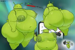 1futa android android_(os) ass axoarts balls big_breasts breasts bugdroid fat fat_futa futa_only futanari gigantic_ass huge_ass huge_breasts large_breasts nude obese overweight penis small_penis standing