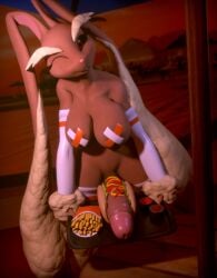 1futa 3d aerolae anthro areolae arm_warmers armwear big_ass big_breasts big_penis breasts brown_body bunny_ears bunny_girl customer_service exposed_breasts exposure fast_food fast_food_(food) food food_fetish food_on_body food_on_penis food_play fries futa_focus futa_only futanari hips hot_dog hot_dog_bun ketchup lopunny mustard outdoors outside partially_clothed partially_nude pasties penis penis_hot_dog pokemon pokemon_(species) poolside presenting presenting_penis public solo solo_focus solo_futa thighhighs thighs working