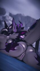 animal_ears animal_tail anthro anthro_only ass ass_focus furry furry_female furry_only lexianevrc unity_(engine) vrchat