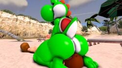 2boys 3d antho anthro_on_humanoid ass ass_on_face beach big_ass brown_hair cum cumshot dinosaur dumptruck_ass duo enormous_ass fat_ass feet furry furry_male furry_only gay gigantic_ass green_skin green_yoshi huge_ass humanoid humanoid_male humanoid_on_anthro interspecies large_ass light-skinned_male light_skin luigi lying_on_back male male/male mammal mario_(series) massive_ass maxdistortion nintendo outdoors penis red_shell reptile scalie shell sitting sitting_on_face source_filmmaker tail thick_ass yoshi