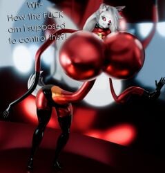 2025 3d_(artwork) anthro big_breasts blender_(artwork) blender_cycles_(artwork) breasts canid canid_demon canine clothing demon digital_media_(artwork) disney elastic female helen_parr hellaverse hellhound helluva_boss hi_res huge_breasts hyper hyper_breasts latex latex_clothing latex_skinsuit loona_(dogzeela) loona_(helluva_boss) mammal mythological_canine mythological_creature mythology notsobretheren pixar skinsuit solo stretchy the_incredibles tight_clothing wide_hips