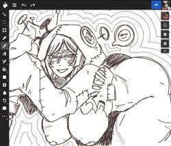 ass bent_forward big_ass big_breasts big_thighs bitepilled bottom_heavy breasts breasts_bigger_than_head buttons cheeky cheeky_smile doodle e.g.o_(project_moon) evil_grin evil_smile eyelashes female female_focus female_only giant_ass half-closed_eyes half-lidded_eyes hands_in_sleeves hanging_breasts hidden_hands hood hood_up hoodie hoodie_only huge_ass huge_breasts huge_hips huge_thighs limbus_company long_sleeves looking_at_viewer nipples outis_(limbus_company) pov pov_eye_contact project_moon puffy_areola puffy_areolae round_nipples scar_on_back scar_on_breasts scar_on_chest scar_on_face scar_on_leg scar_on_thigh scars scars_on_breast scars_on_chest scars_on_legs scars_on_thighs short_hair sketch sleeves_past_fingers sleeves_past_wrists smile smile_at_viewer smug_expression smug_face speech_bubble thick_thighs thighs torn_clothes torn_clothing wardrobe_malfunction white_background wide_hips