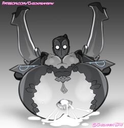 1girls 2026 after_anal anus breasts chickpea cum cum_in_ass deadpool deadpool_2099 digital_drawing_(artwork) exposed_breasts exposed_nipples female female_only gradient_background grey_background greyscale hero heroine leaking_cum leaking_cum_from_asshole looking_at_viewer marvel masked_female monochrome nipples pussy simple_background superhero superhero_costume superheroine uncensored