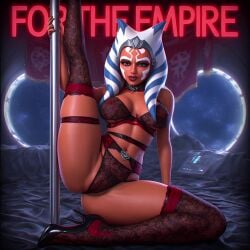 "for ahsoka ahsoka_tano ai_generated animated aroused athletic_body black_lace blue_eyes blue_stripes close-up dancing_on_pole empire" erotic explicit facial_markings female garter_belt gerend high_heels imperial_chamber large_breasts lingerie montrals nsfw orange_skin perky_breasts pole_dance pony_diffusion rebels red_accents red_neon rim_lighting seductive sheer_bralette shorter_than_30_seconds smirk star_wars stockings stripper tagme teasing text the the_clone_wars thong uncensored video volumetric_lighting white_lekku